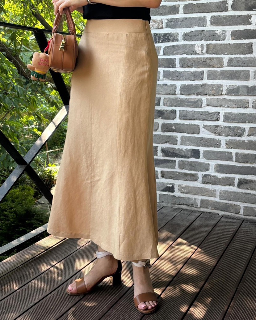 THE LOW直郵韓國代購㊣女裝新品熱賣25春夏時尚人氣休閑長裙THE LOW長裙
