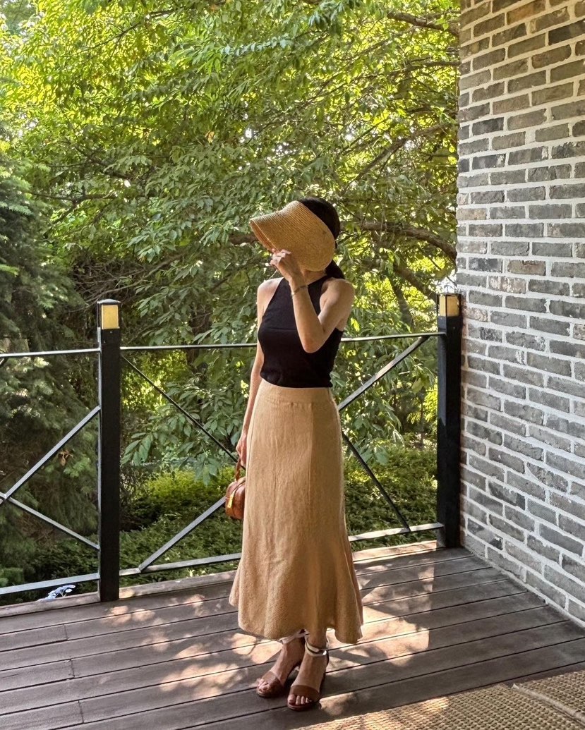THE LOW直郵韓國代購㊣女裝新品熱賣25春夏時尚人氣休閑長裙THE LOW長裙