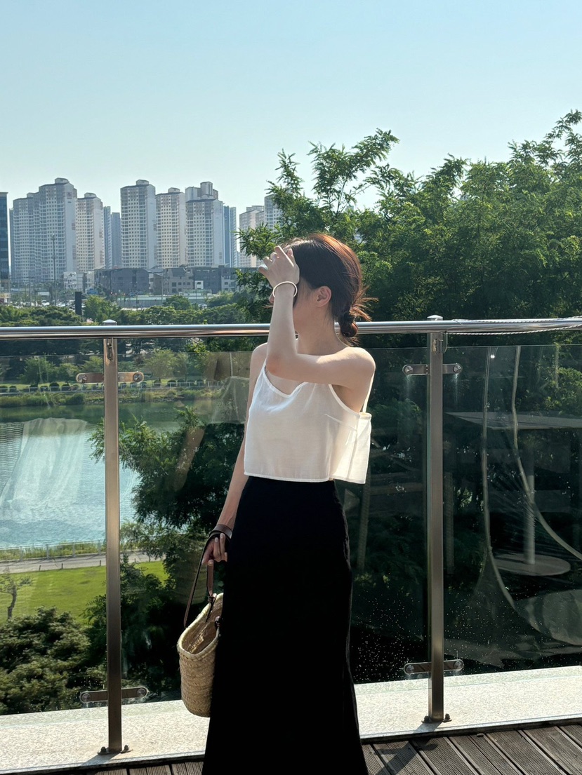 THE LOW直郵韓國代購㊣女裝新品熱賣25春夏時尚人氣休閑長裙THE LOW長裙