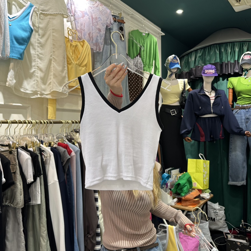 3COLOR直郵韓國代購㊣女裝新品休閑吊帶背心Three color吊帶/背心