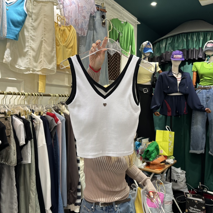 3COLOR直郵韓國代購㊣女裝新品休閑吊帶背心Three color吊帶/背心圖色3