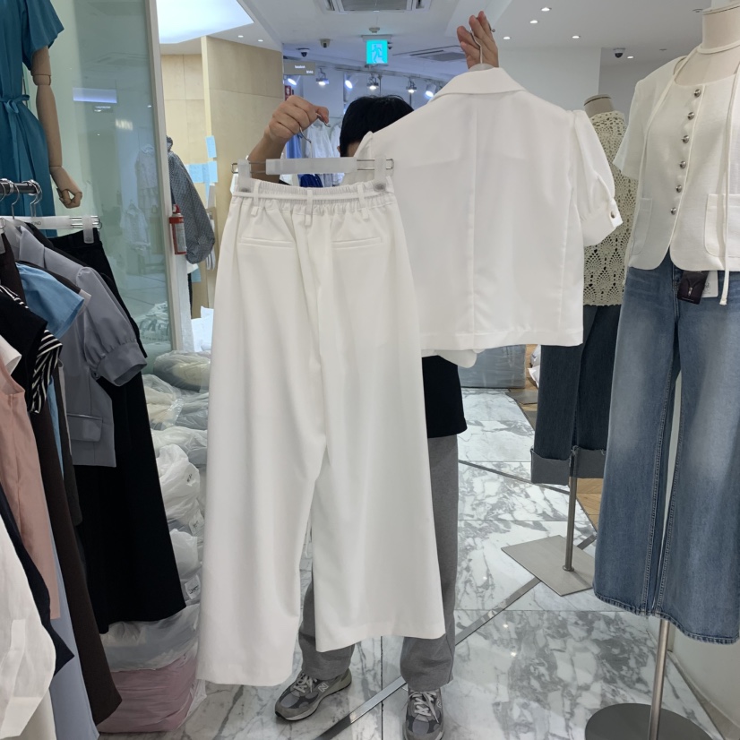 ALMOND韓國㊣直郵東大門代購女裝新品熱賣休閑套裝含腰帶套裝ALMOND套裝