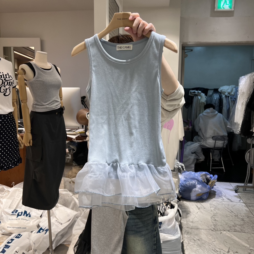 THE CAMEL(此品牌名稱會遭售假投訴,建議淘寶店鋪商品名稱中不要使用)韓國㊣直郵東大門代購女裝新品熱賣吊帶背心the came_l 家吊帶/背心圖色4