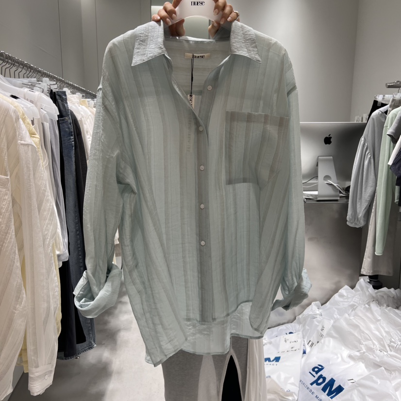 NUESE韓國直郵㊣東大門實拍女裝新品人氣時尚熱賣襯衫蕾絲衫NUESE襯衫/蕾絲衫圖色3