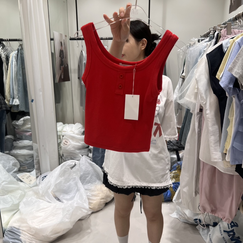 YUNBAL直郵韓國代購㊣女裝新品熱賣推薦時尚人氣休閑吊帶背心YUNBAL吊帶/背心圖色3