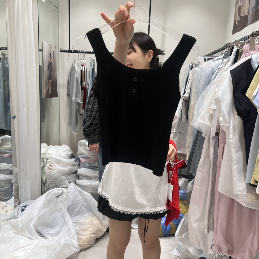 YUNBAL直郵韓國代購㊣女裝新品熱賣推薦時尚人氣休閑吊帶背心YUNBAL吊帶/背心圖色4