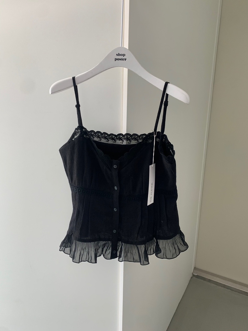 SHOP POSTER韓國直郵㊣女裝新品時尚人氣休閑25春夏吊帶背心SHOP_POSTER吊帶/背心