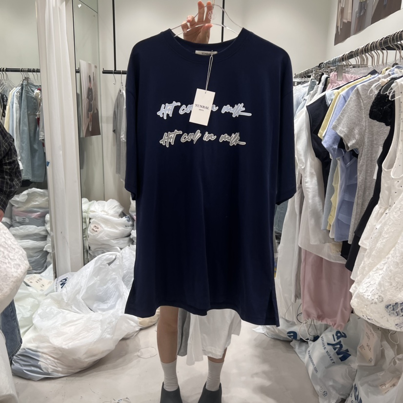 YUNBAL韓國直郵㊣女裝新款推薦時尚休閑熱賣人氣25春夏T恤YUNBALT恤圖色3