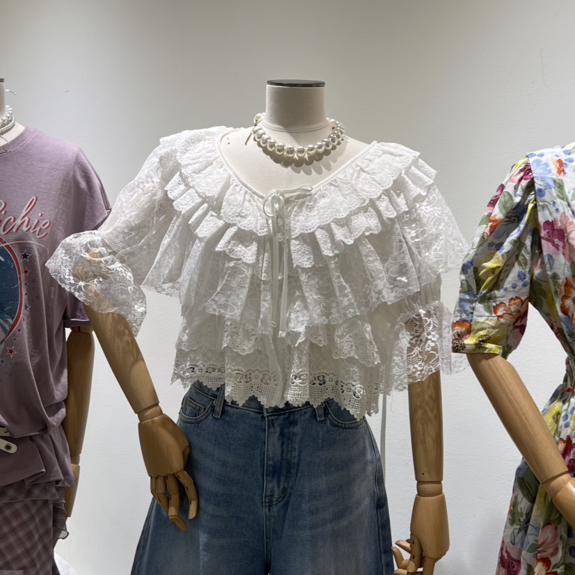 TYCHE韓國㊣直郵東大門代購女裝新品休閑人氣熱賣襯衫蕾絲衫TYCHE襯衫/蕾絲衫
