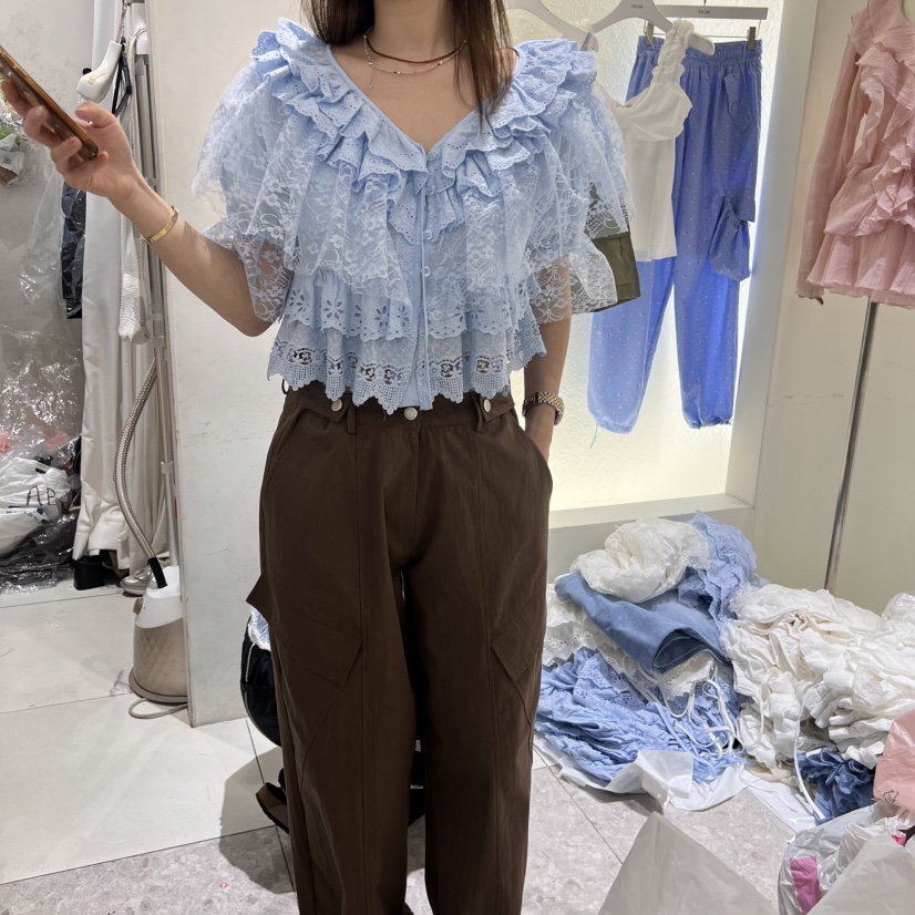 TYCHE韓國㊣直郵東大門代購女裝新品休閑人氣熱賣襯衫蕾絲衫TYCHE襯衫/蕾絲衫圖色2