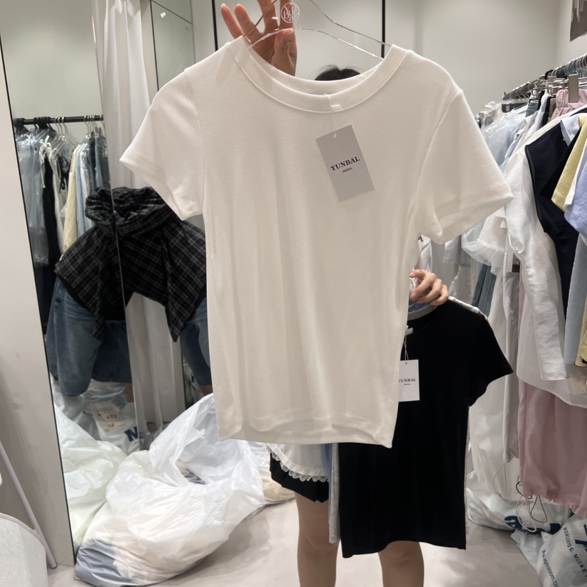 YUNBAL直郵韓國代購㊣女裝新款熱賣時尚人氣推薦25春夏休閑T恤YUNBALT恤圖色2