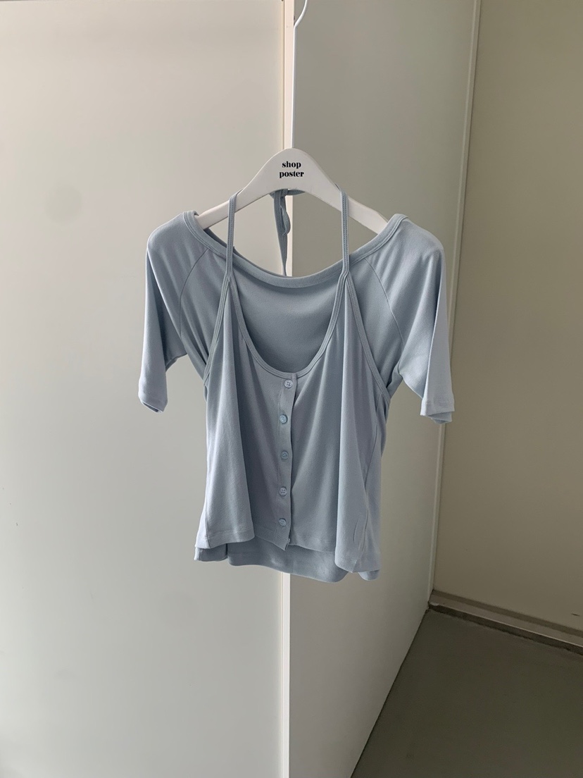 SHOP POSTER韓國直郵㊣東大門實拍女裝新品25春夏套裝套裝SHOP_POSTER套裝圖色3
