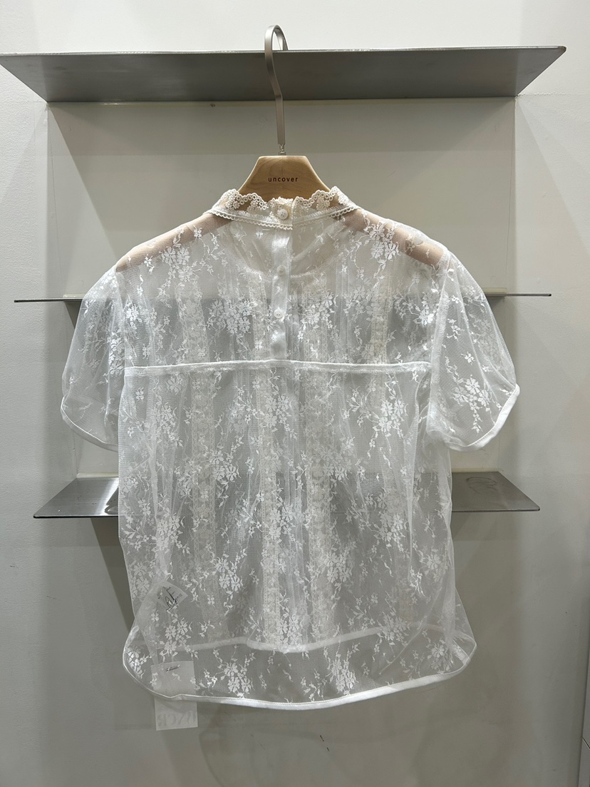 UNCOVER韓國㊣直郵東大門代購女裝新品人氣25春夏襯衫蕾絲衫蕾絲UNCOVER襯衫/蕾絲衫