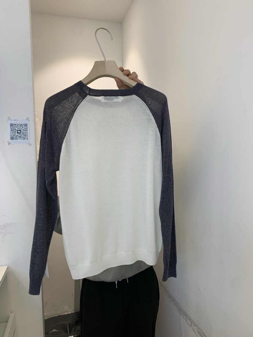 OUVIR直郵韓國代購㊣女裝新品25春夏時尚休閑推薦長袖T恤亞麻O.V.R/OUVIR長袖T恤