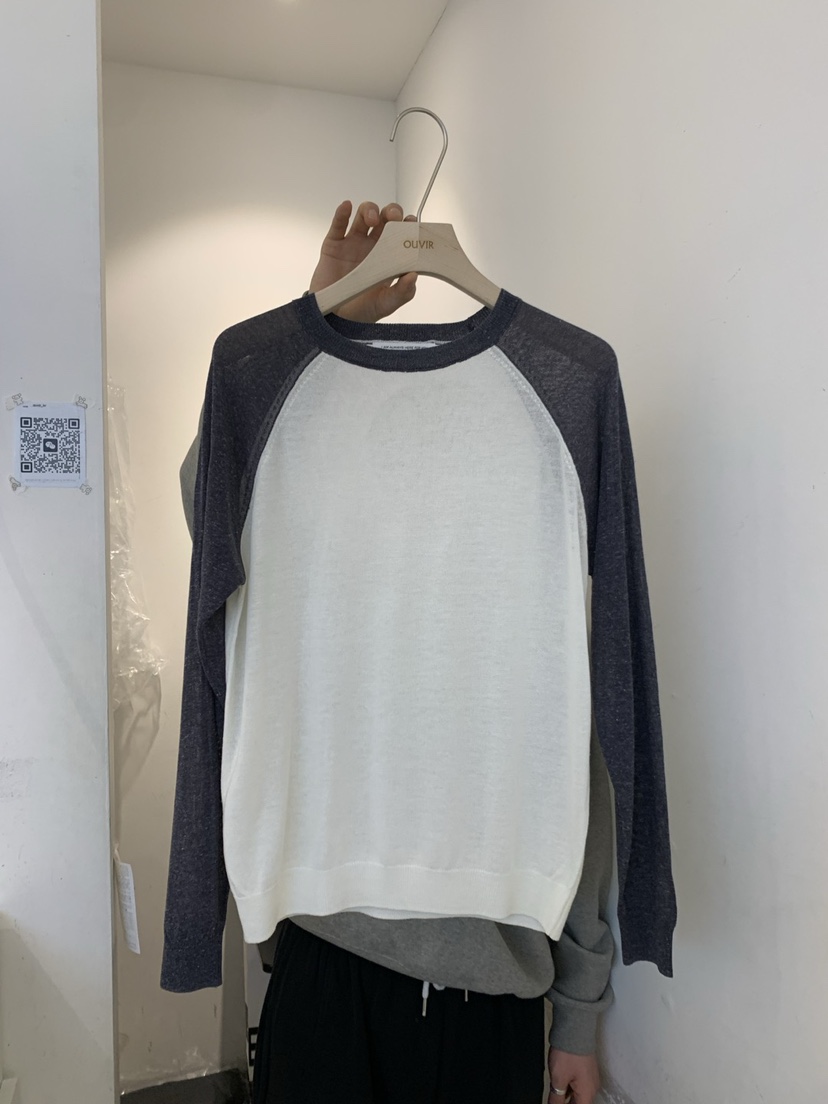OUVIR直郵韓國代購㊣女裝新品25春夏時尚休閑推薦長袖T恤亞麻O.V.R/OUVIR長袖T恤圖色3