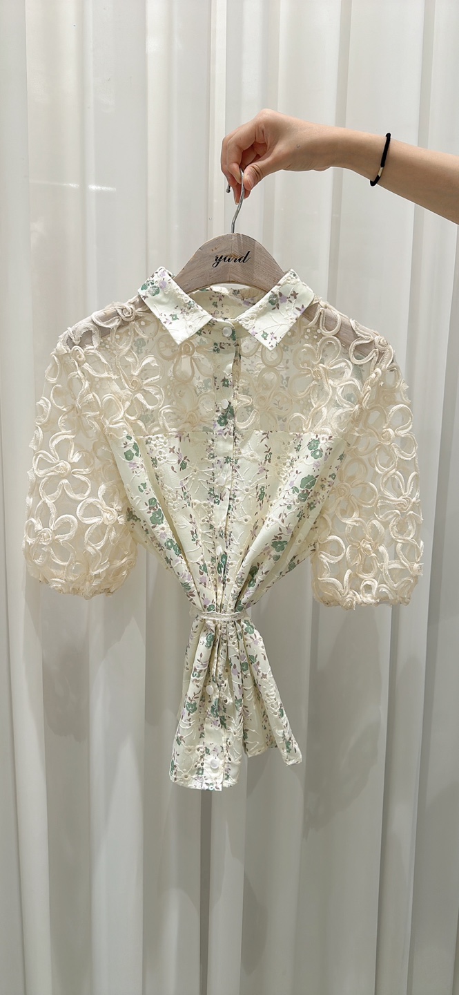 YARD直郵韓國代購㊣女裝新品熱賣休閑25春夏人氣襯衫蕾絲衫YARD襯衫/蕾絲衫圖色1