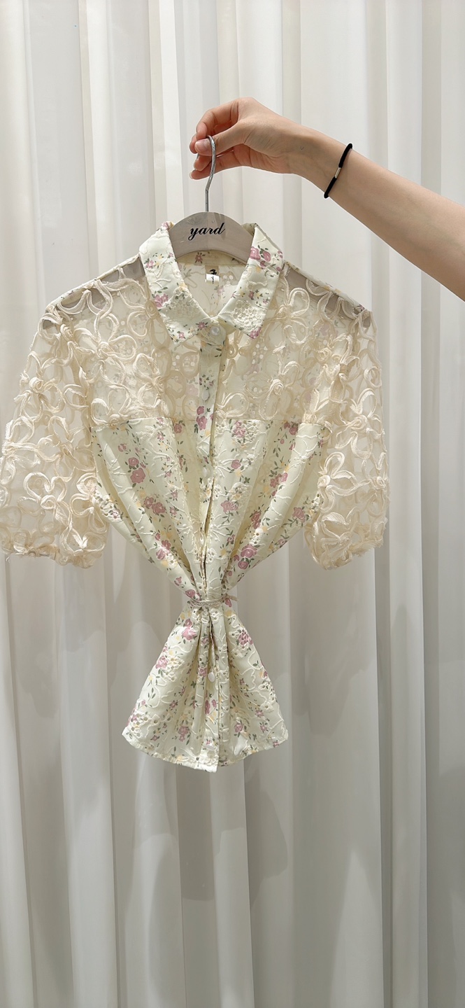 YARD直郵韓國代購㊣女裝新品熱賣休閑25春夏人氣襯衫蕾絲衫YARD襯衫/蕾絲衫圖色2