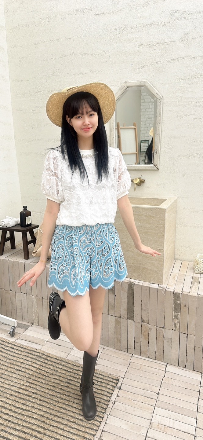 YARD韓國直郵㊣女裝新款休閑人氣25春夏熱賣時尚推薦短褲刺繡YARD短褲