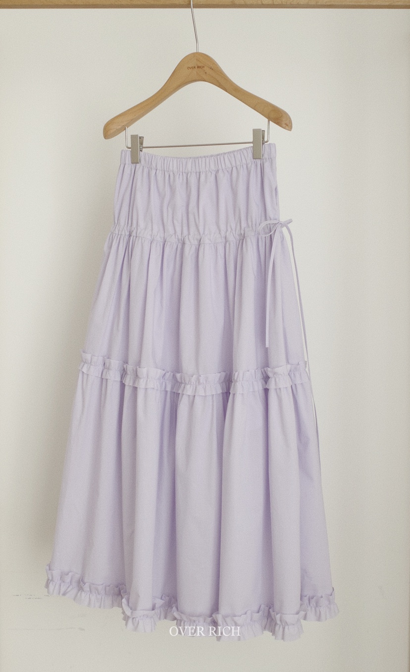 OVER RICH直郵韓國代購㊣女裝新品25春夏人氣熱賣休閑長裙OVER RICH長裙