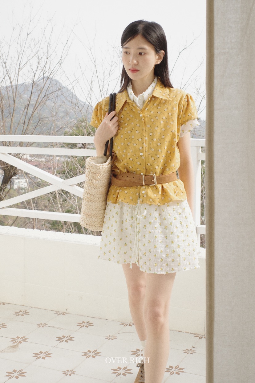 OVER RICH韓國直郵㊣女裝新款休閑熱賣人氣25春夏時尚短裙OVER RICH短裙