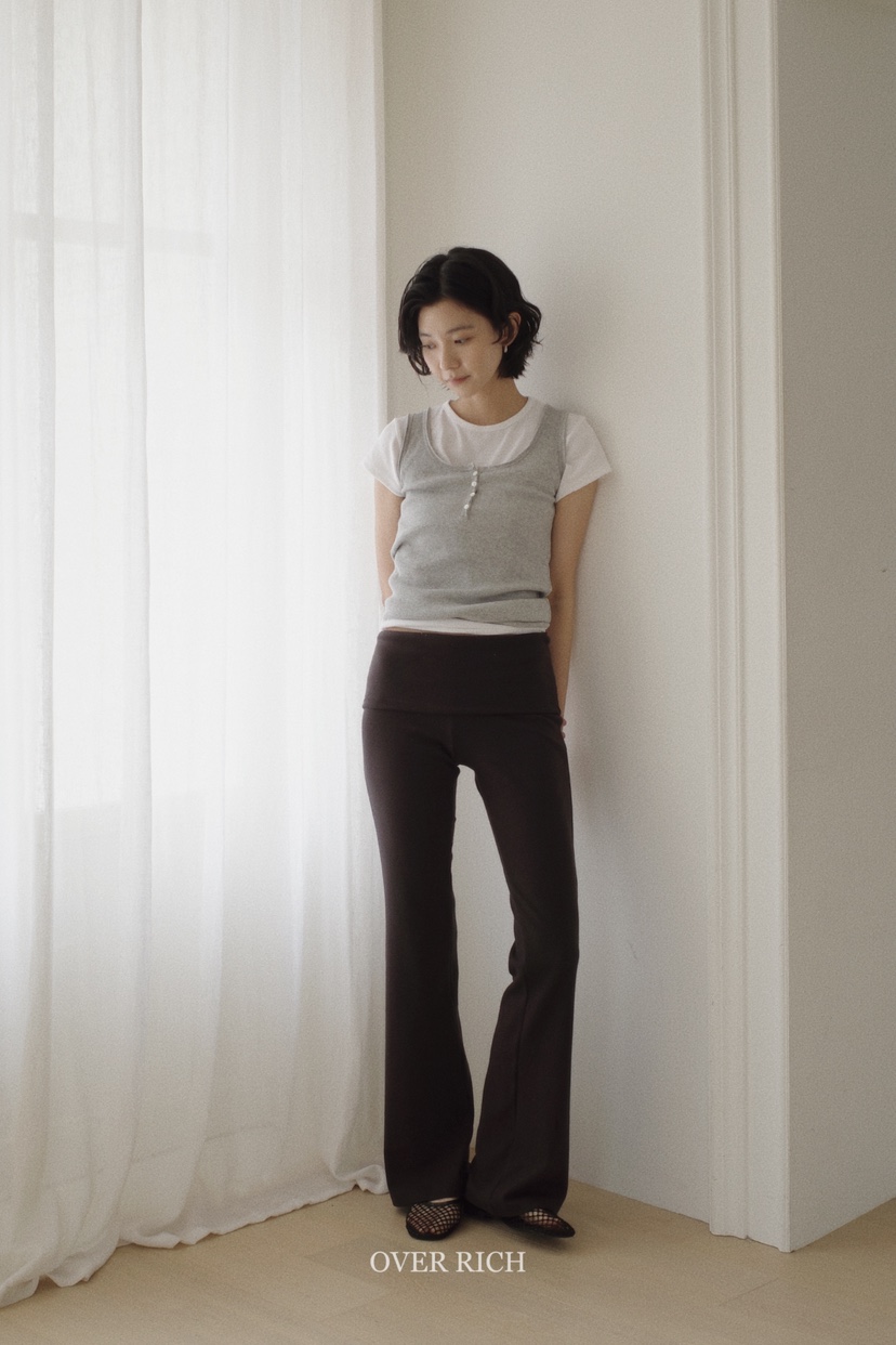 OVER RICH韓國直郵㊣女裝新款人氣時尚25春夏打底褲鯊魚褲OVER RICH打底褲/鯊魚褲