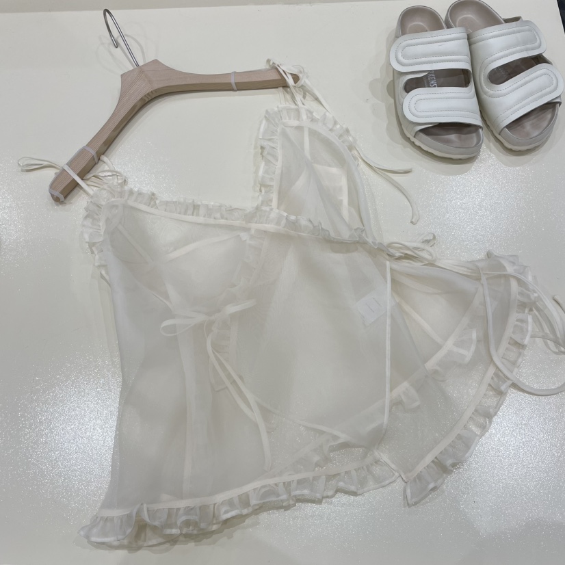 WATER韓國㊣直郵東大門代購女裝新品25春夏推薦吊帶背心裹身裙WATER/RIVER吊帶/背心
