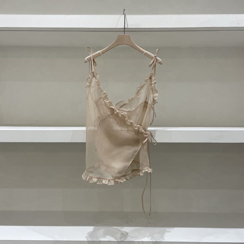 WATER韓國㊣直郵東大門代購女裝新品25春夏推薦吊帶背心裹身裙WATER/RIVER吊帶/背心圖色2