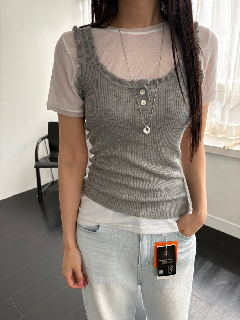 Verbena韓國㊣直郵東大門代購女裝新款時尚人氣熱賣吊帶背心Verbena吊帶/背心