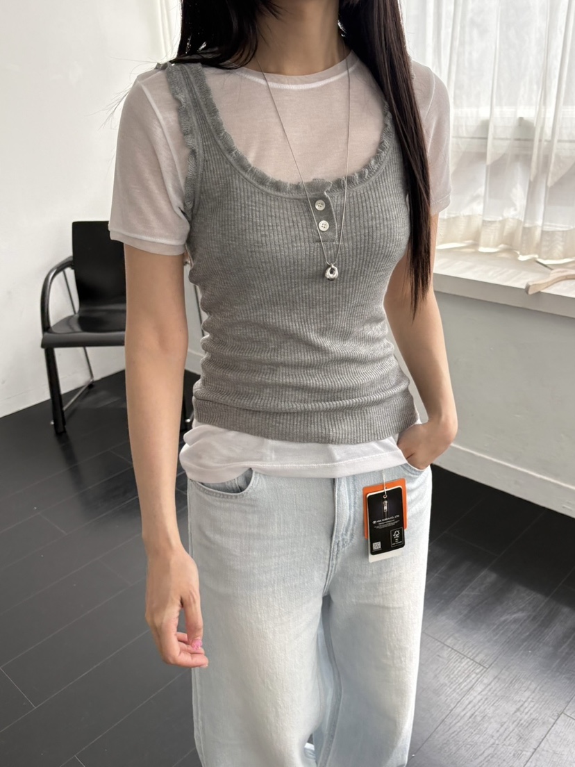 Verbena韓國㊣直郵東大門代購女裝新款時尚人氣熱賣吊帶背心Verbena吊帶/背心