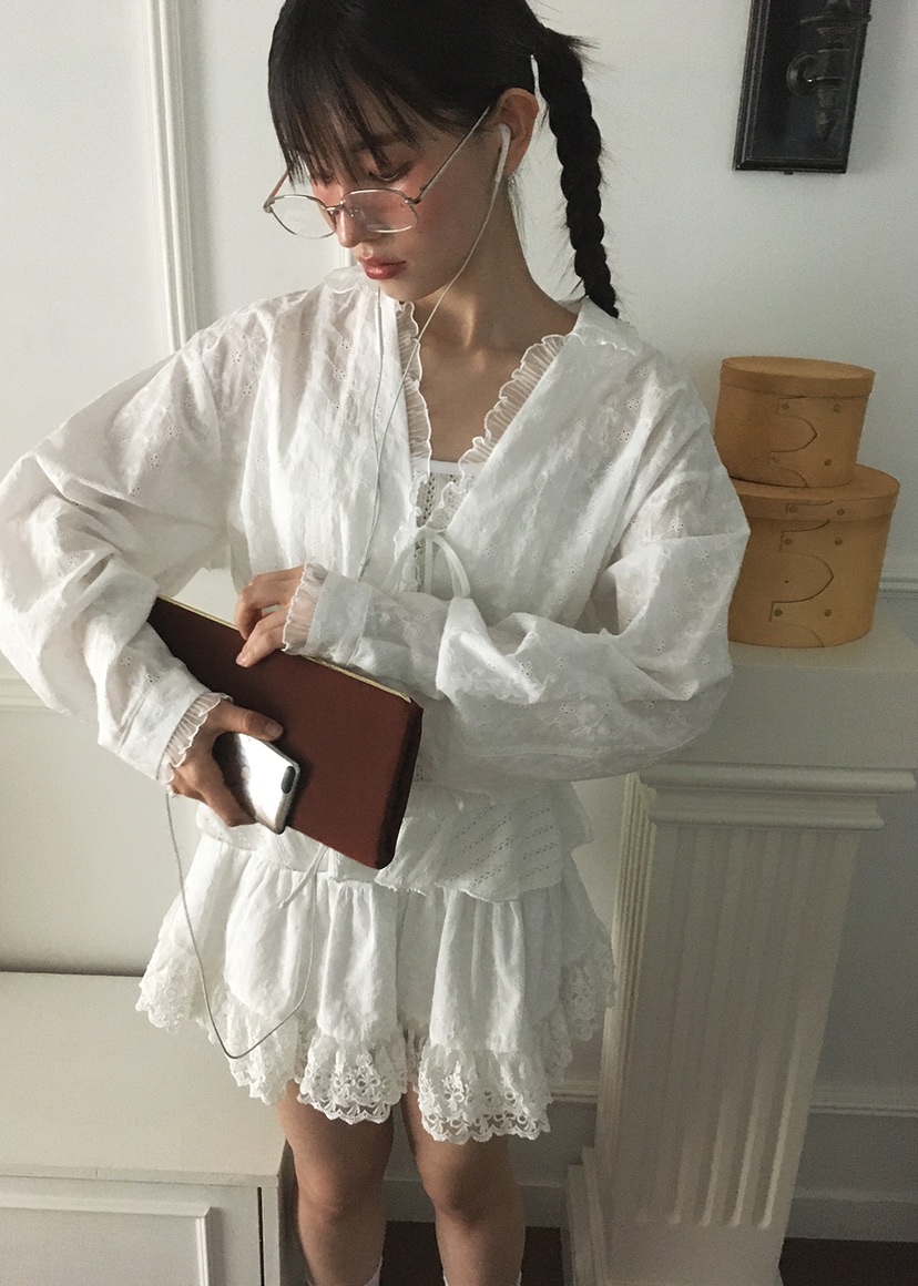 CLODE韓國㊣直郵東大門代購女裝新款推薦熱賣25春夏襯衫蕾絲衫CLODE襯衫/蕾絲衫