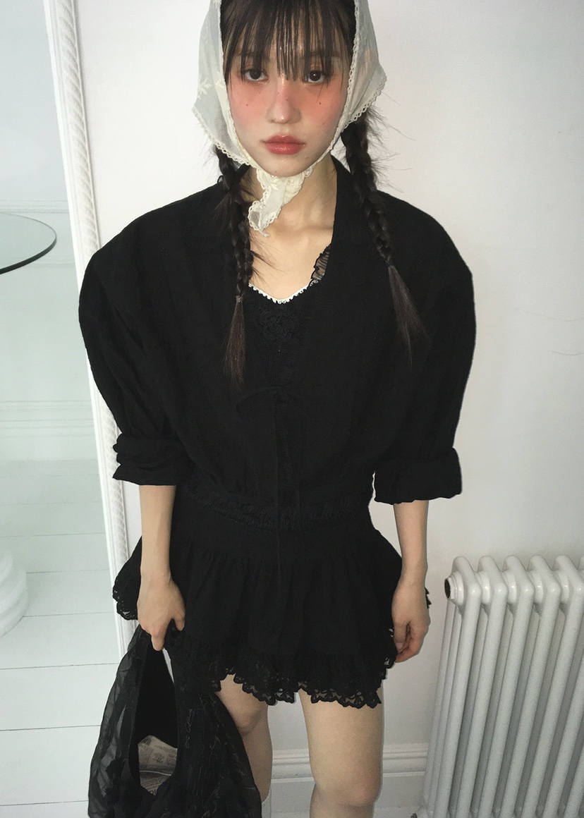 CLODE韓國㊣直郵東大門代購女裝新款推薦熱賣25春夏襯衫蕾絲衫CLODE襯衫/蕾絲衫