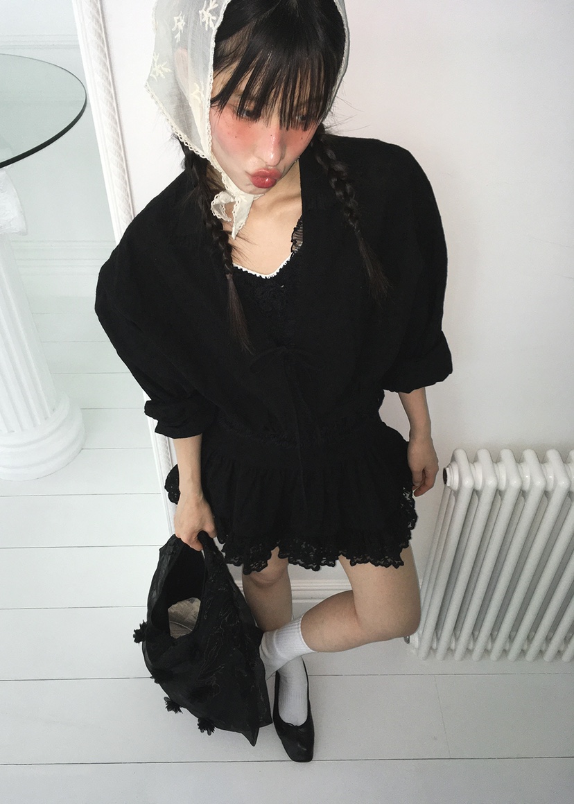 CLODE韓國㊣直郵東大門代購女裝新款推薦熱賣25春夏襯衫蕾絲衫CLODE襯衫/蕾絲衫