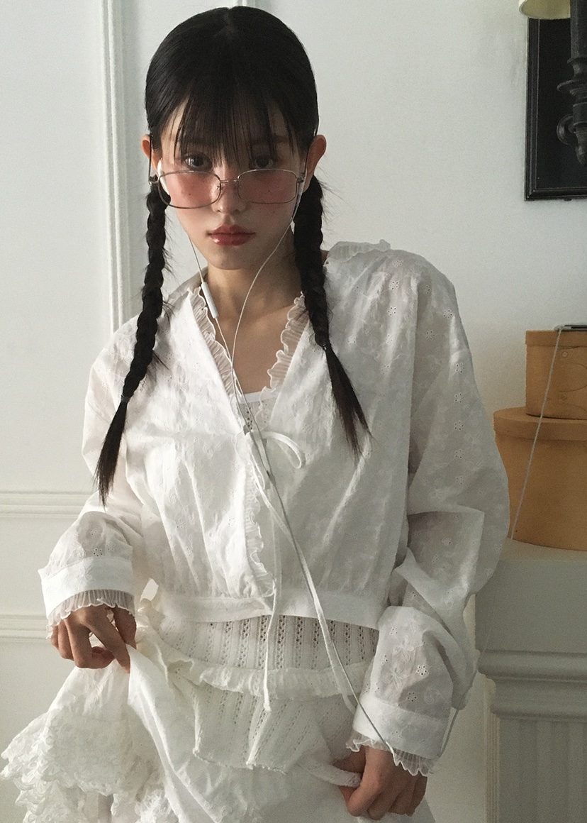 CLODE韓國㊣直郵東大門代購女裝新款推薦熱賣25春夏襯衫蕾絲衫CLODE襯衫/蕾絲衫
