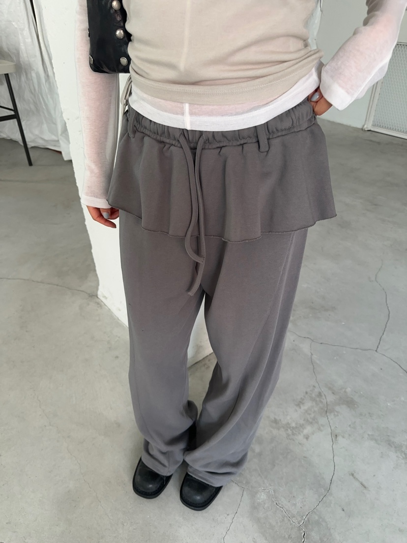 ACME韓國直郵㊣東大門實拍女裝新款時尚25春夏裙褲荷葉邊腰帶ACME裙褲