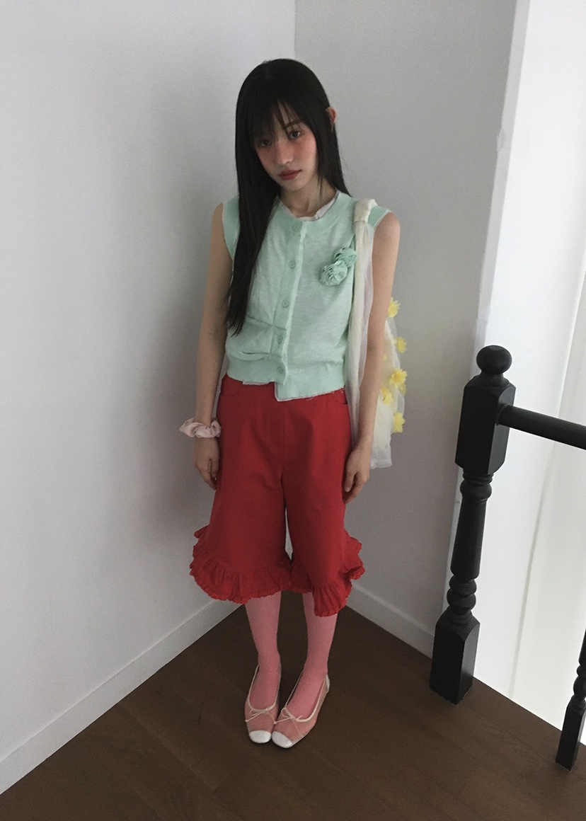 CLODE韓國直郵㊣女裝新款熱賣人氣時尚25春夏休閑推薦馬甲褶皺CLODE馬甲
