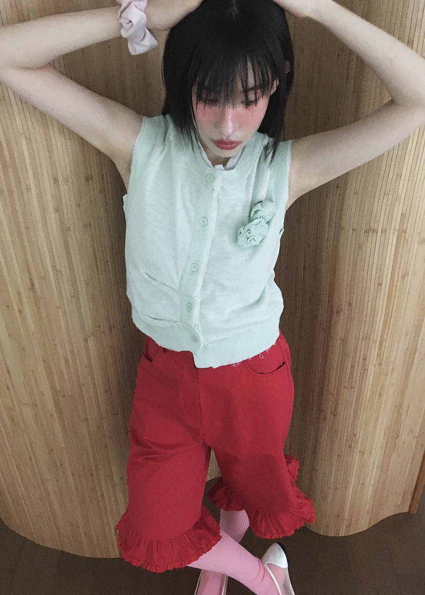 CLODE韓國直郵㊣女裝新款熱賣人氣時尚25春夏休閑推薦馬甲褶皺CLODE馬甲圖色2
