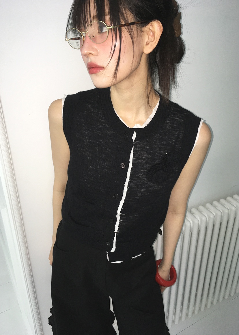 CLODE韓國直郵㊣女裝新款熱賣人氣時尚25春夏休閑推薦馬甲褶皺CLODE馬甲圖色4