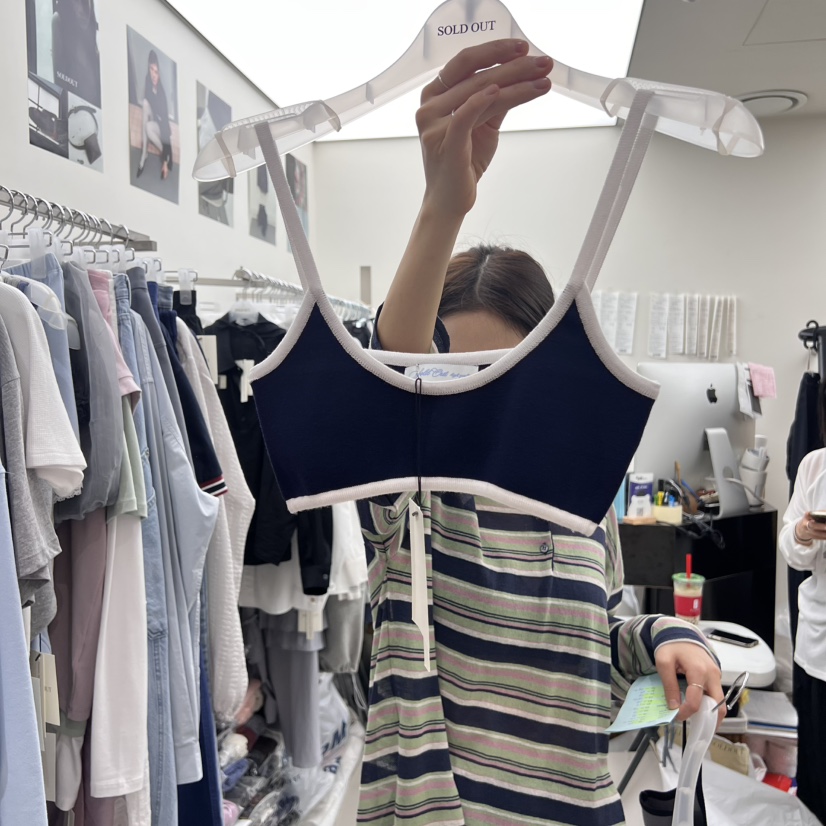 SOLD OUT韓國㊣直郵東大門代購女裝新品人氣推薦熱賣吊帶背心SOLD OUT吊帶/背心圖色3