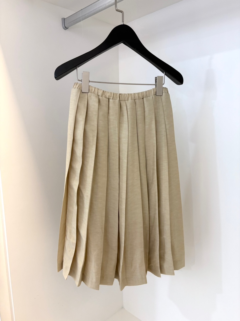 NORMAL韓國直郵㊣東大門實拍女裝新款休閑半身裙中短裙褶皺亞麻NORMAL半身裙/中短裙