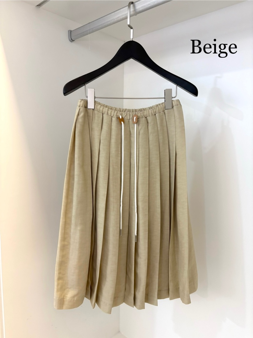 NORMAL韓國直郵㊣東大門實拍女裝新款休閑半身裙中短裙褶皺亞麻NORMAL半身裙/中短裙圖色2