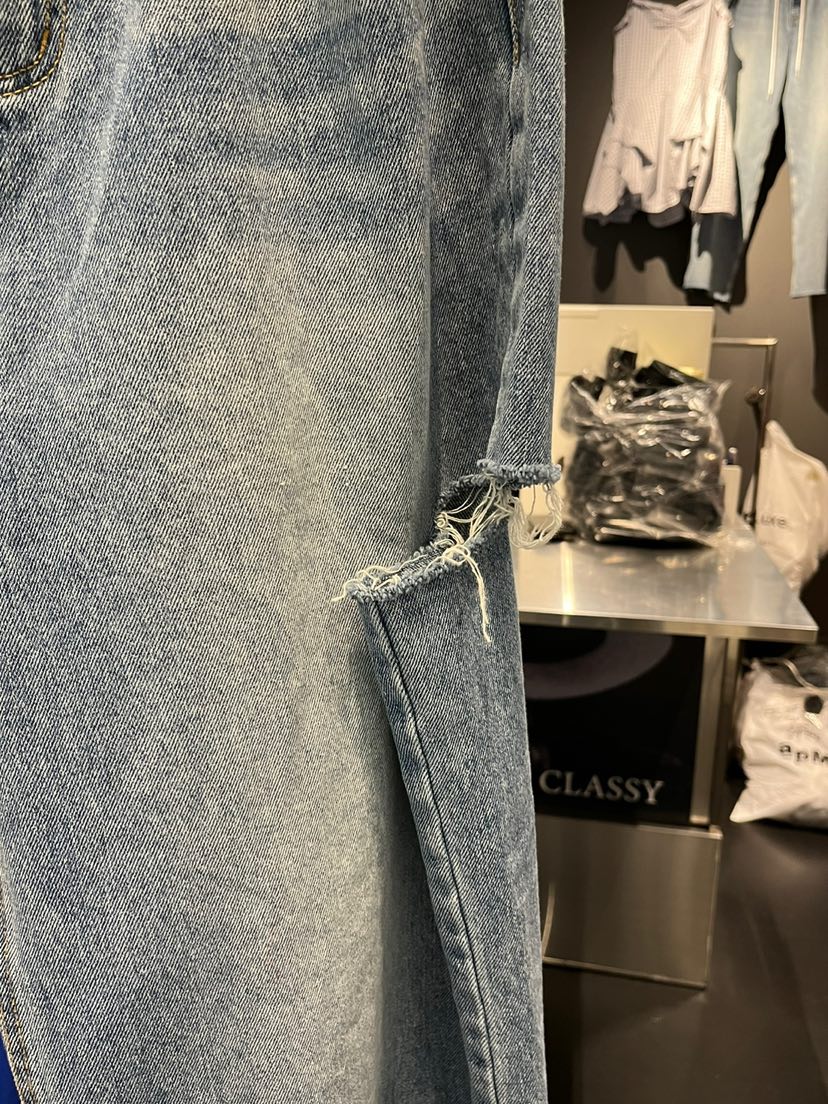 EL BOSQUE直郵韓國代購㊣女裝新品熱賣推薦25春夏時尚牛仔褲EL BOSQUE牛仔褲