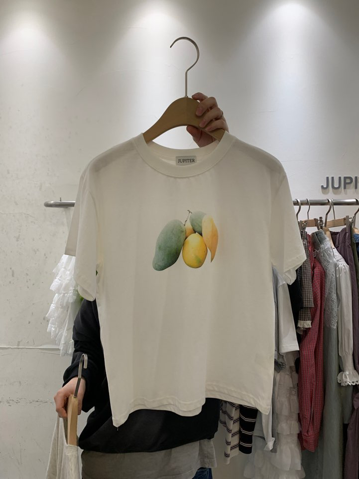 JUPITER韓國直郵㊣東大門實拍女裝新品休閑25春夏熱賣人氣T恤JUPITERT恤圖色1