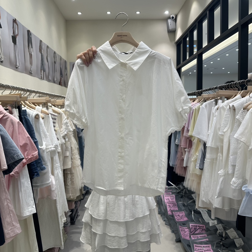 MARIE MARIE直郵韓國代購㊣女裝新款熱賣休閑推薦襯衫蕾絲衫MARIE MARIE襯衫/蕾絲衫圖色1