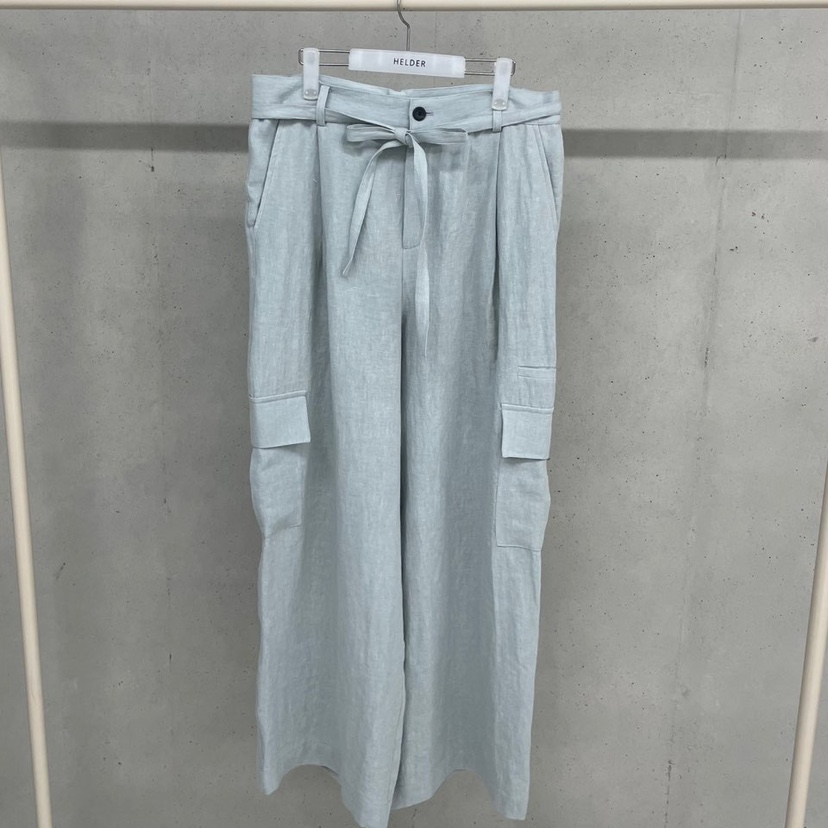 HELDER-P韓國㊣直郵東大門代購女裝新品人氣休閑褲含腰繩亞麻布工裝腰帶HELDER休閑褲圖色1