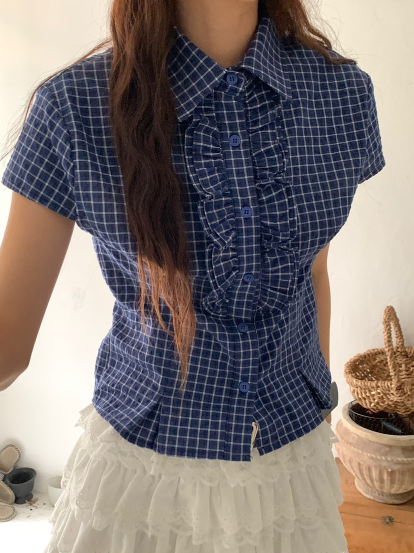 MORE THAN-P韓國直郵㊣東大門實拍女裝新品熱賣襯衫蕾絲衫MORE THAN襯衫/蕾絲衫