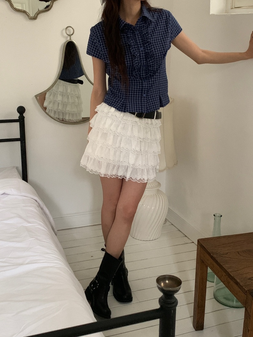 MORE THAN-P韓國直郵㊣東大門實拍女裝新品熱賣襯衫蕾絲衫MORE THAN襯衫/蕾絲衫