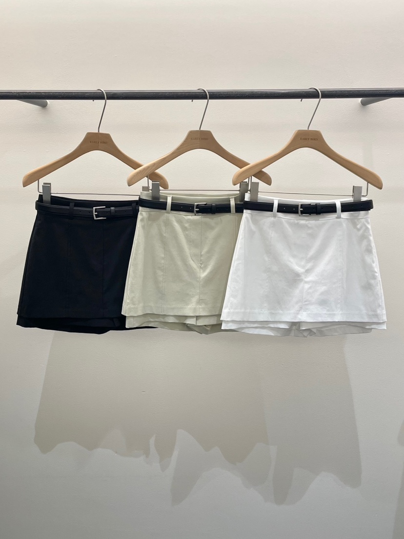 OBSESS韓國㊣直郵東大門代購女裝新品時尚休閑人氣裙褲含腰帶OBSESS/EARLY BIRD裙褲