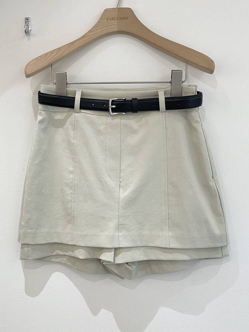 OBSESS韓國㊣直郵東大門代購女裝新品時尚休閑人氣裙褲含腰帶OBSESS/EARLY BIRD裙褲圖色2