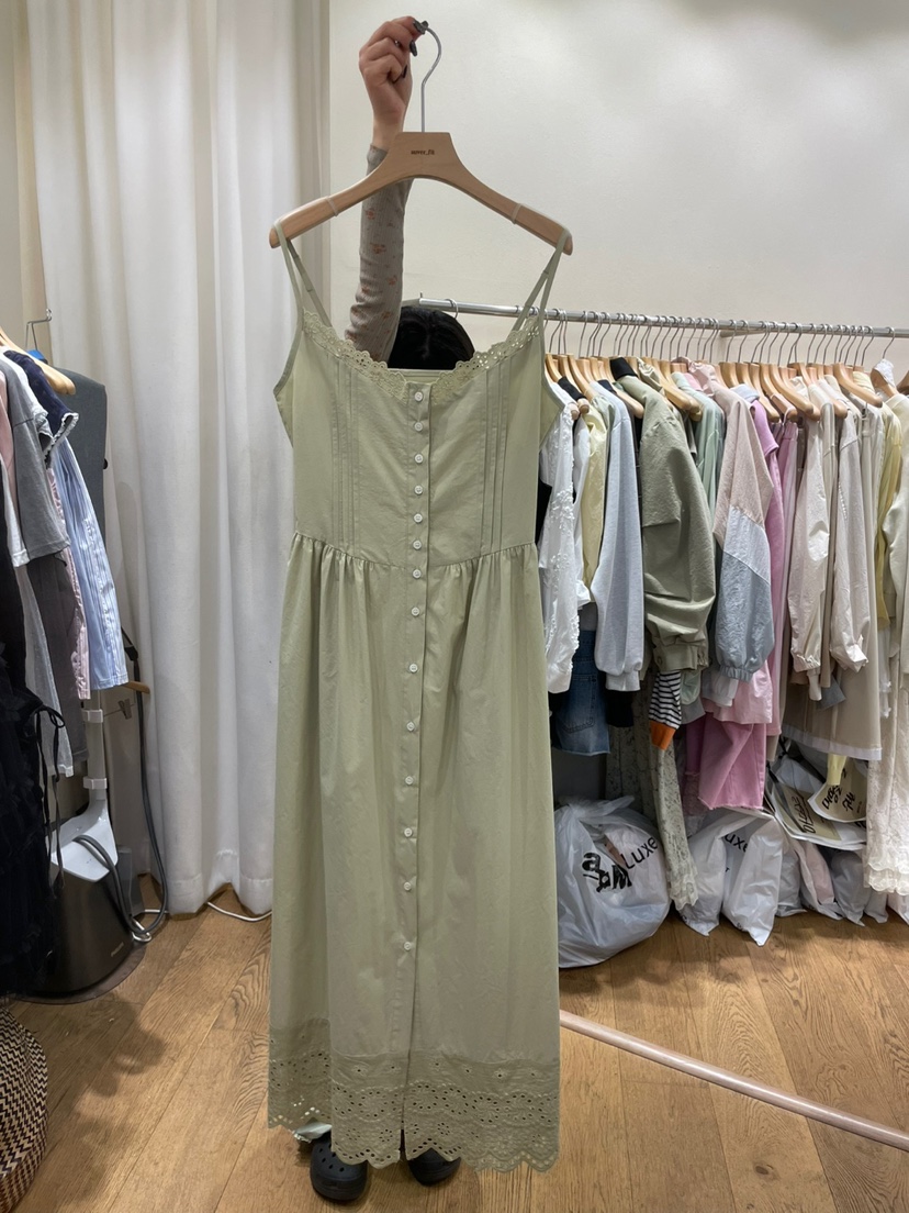 AUVERFIT直郵韓國代購㊣女裝新品推薦人氣熱賣連衣裙棉質長款AUVERFIT連衣裙圖色2