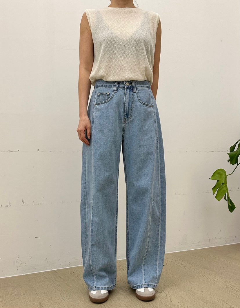 BUT韓國直郵㊣東大門實拍女裝新款25春夏熱賣人氣時尚牛仔褲button牛仔褲